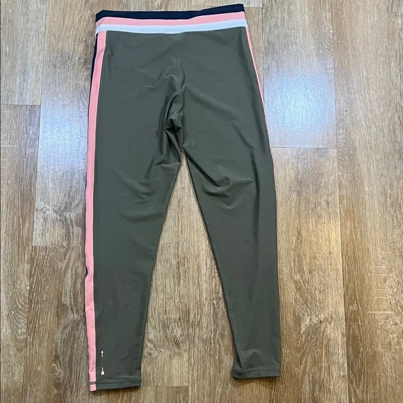 The Upside Papillon High-Rise Striped Leggings Olive Green Women's 10 EUC - Picture 7 of 16